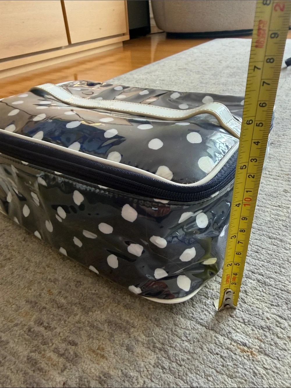 Kate Spade Polka Dot Women’s Cosmetic Pouch – Navy with Red Interior